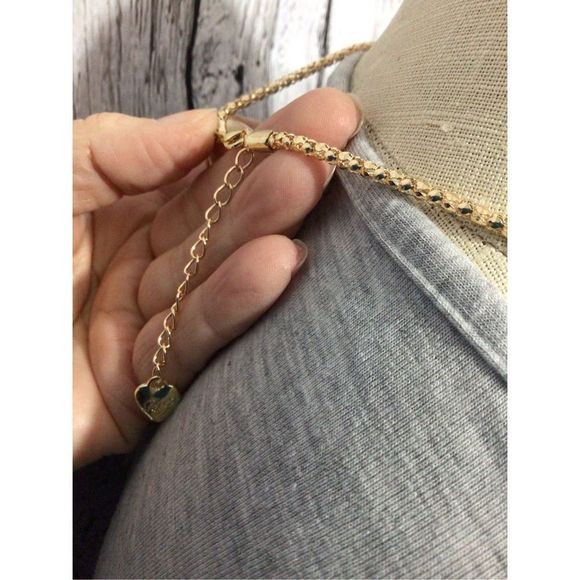 NWT Betsey Johnson Pink & Gold Rhinestone Shoe Pendant Adjustable Chain - Picture 7 of 15